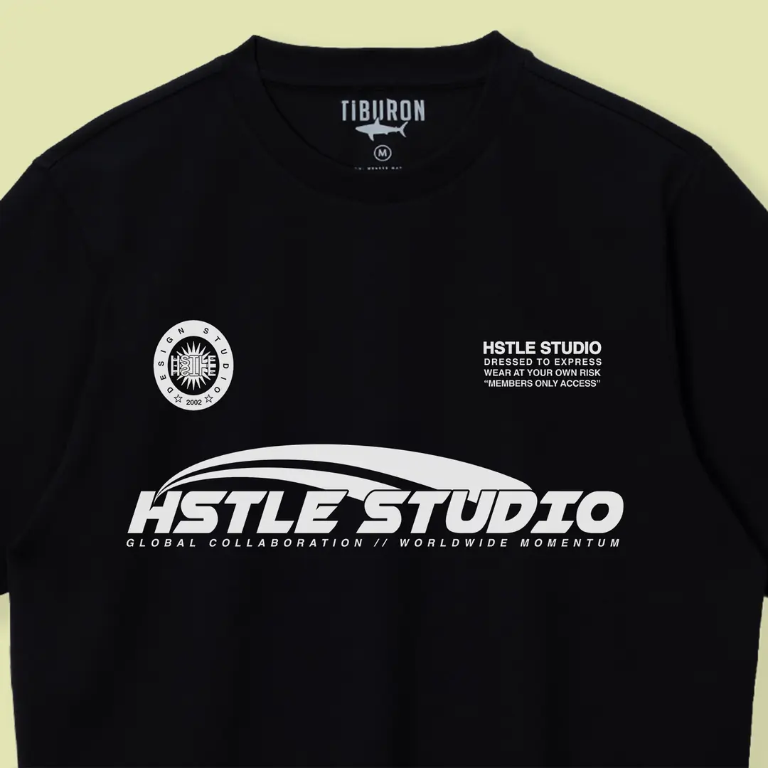 Slogan Baskılı Erkek Siyah Regular Tişört