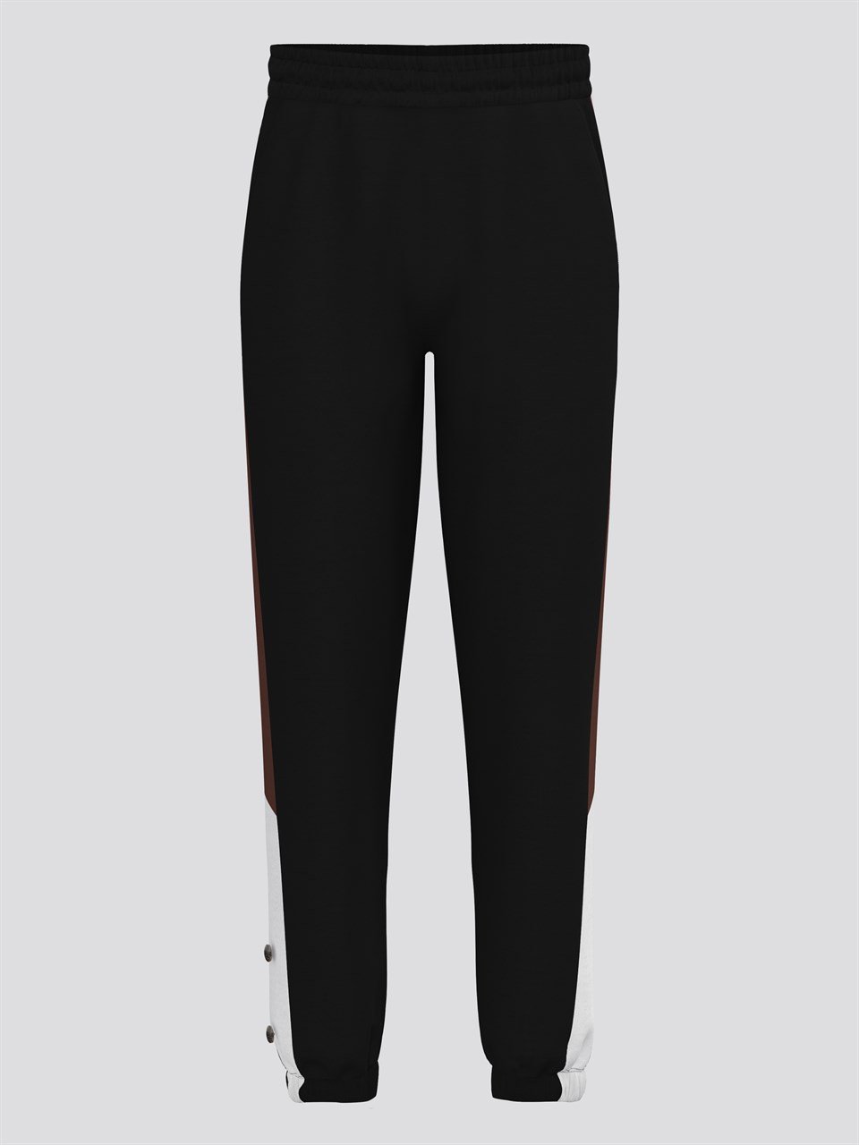 Yanı Şerit Detaylı Kadın Siyah Jogger Pantolon