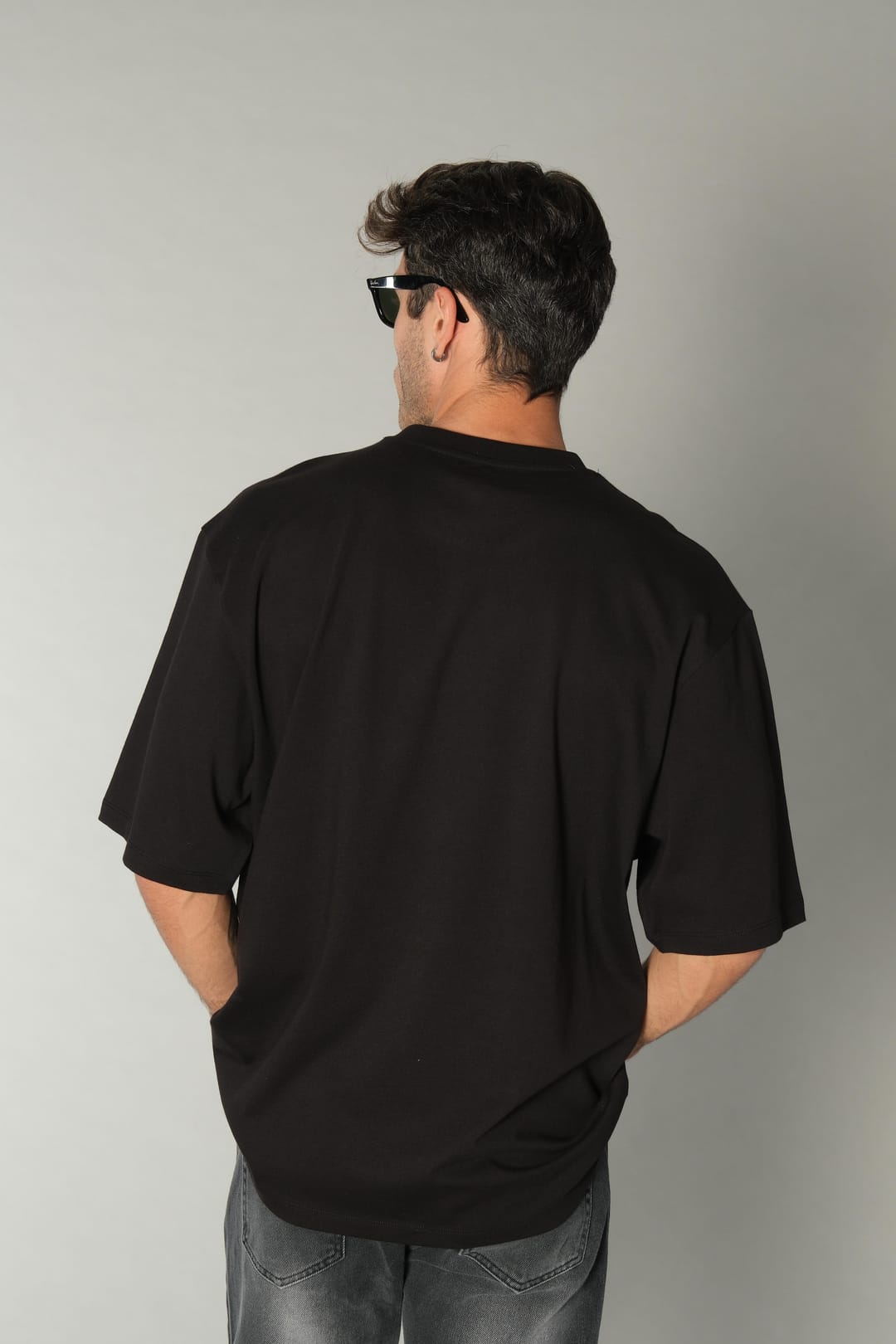 Halloween Baskılı Siyah Tshirt