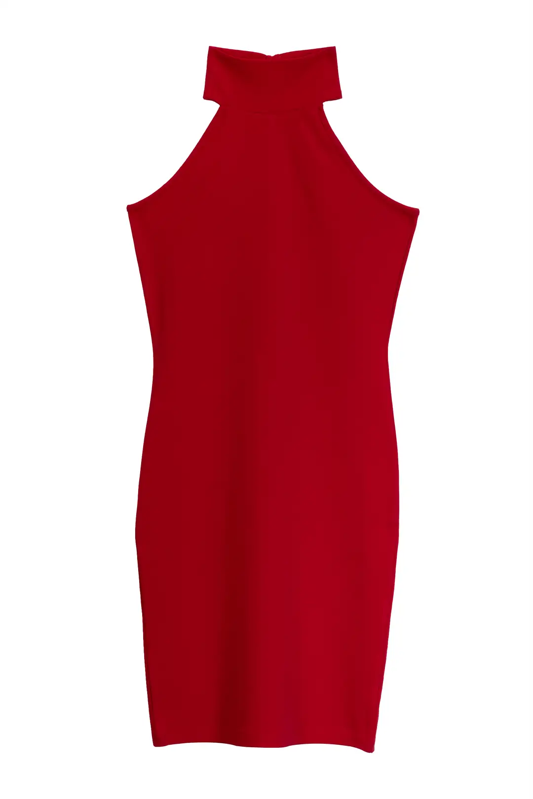 Kadın Kırmızı Halter Yaka Elbise