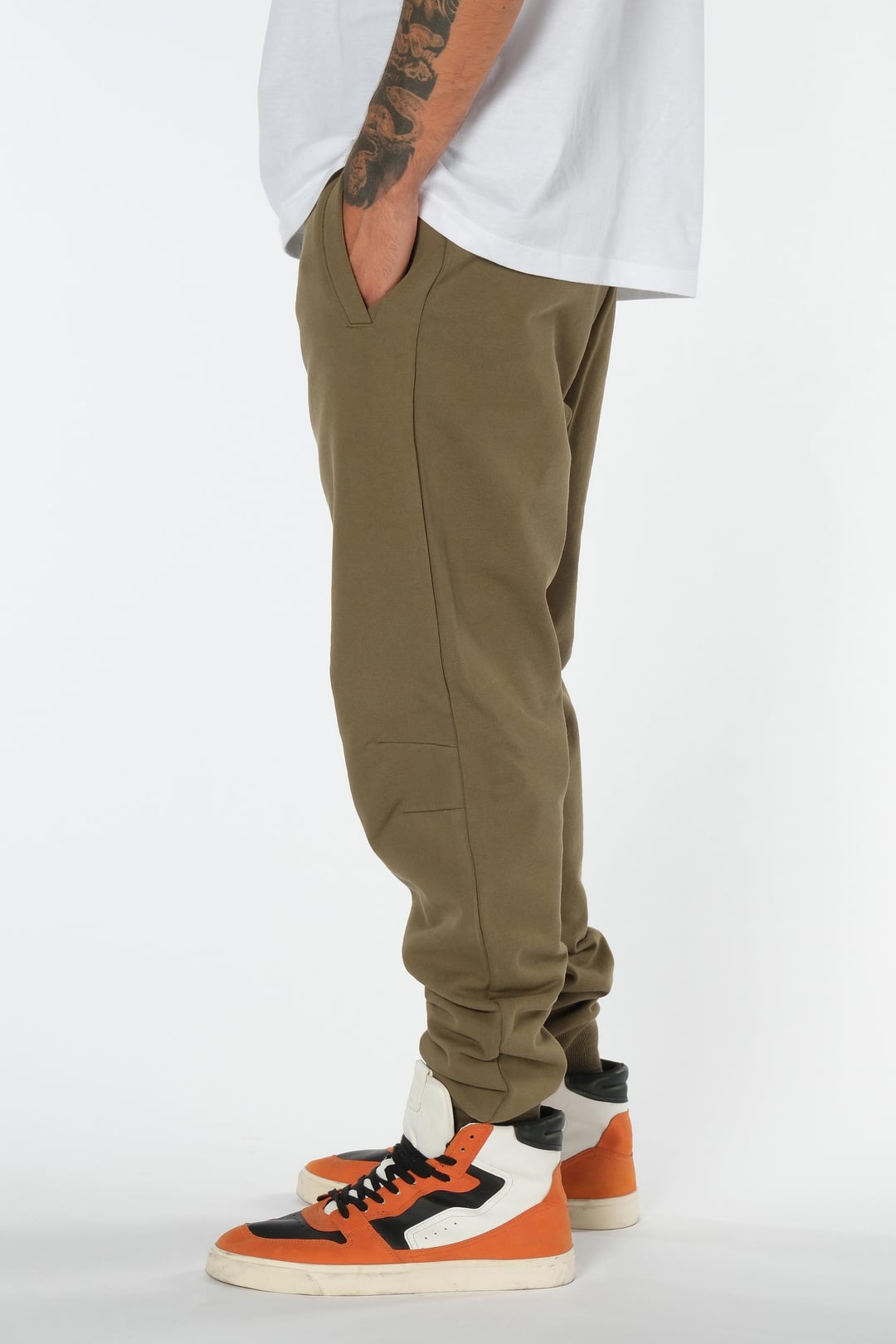 Haki Manşetli Jogger