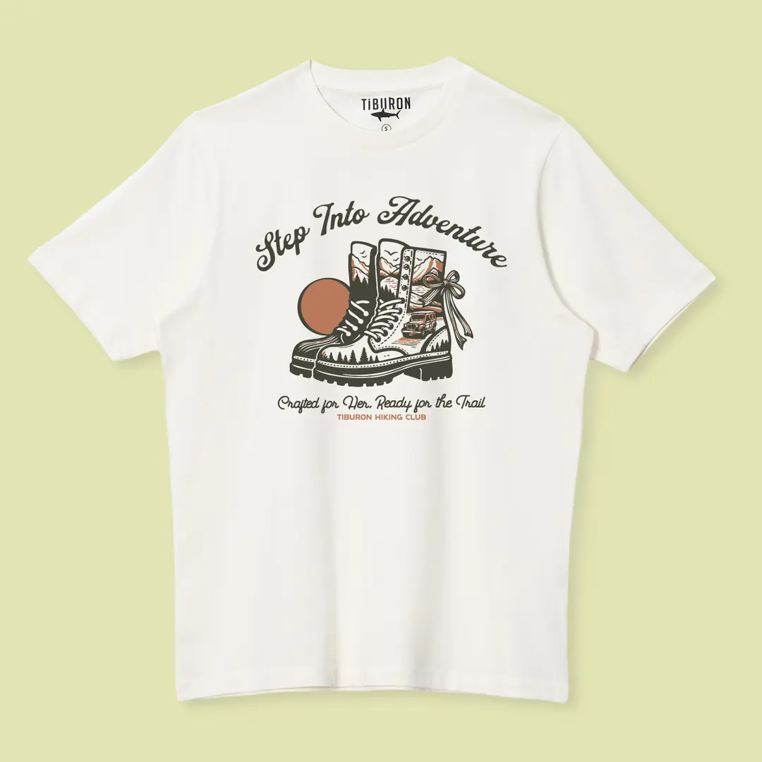 Kadın Baskılı Ekru Regular Tişört