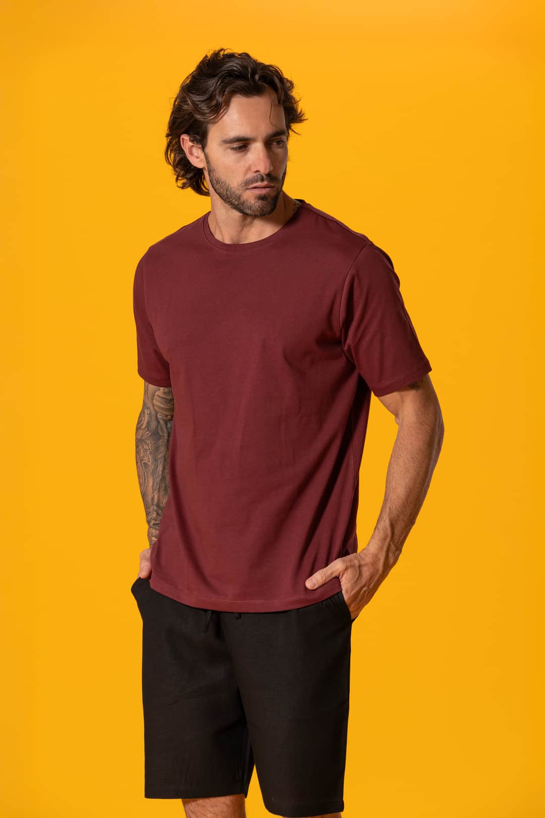 Bordo Erkek Tişört