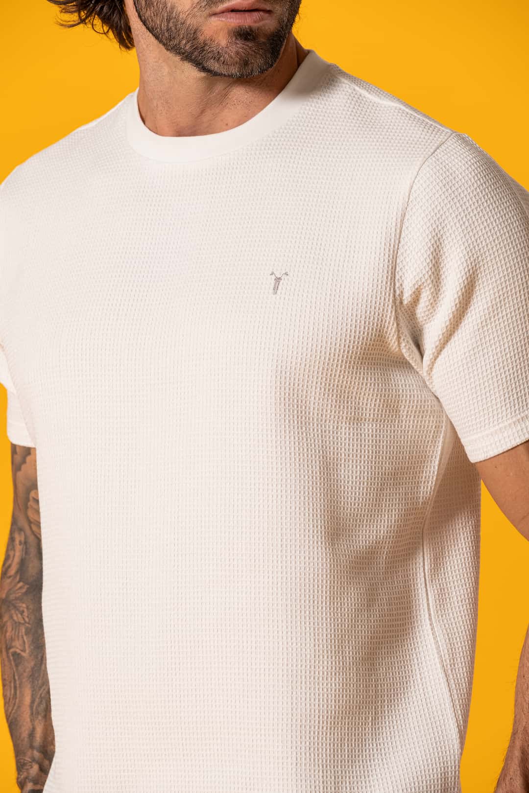 Beyaz Waffle Tshirt