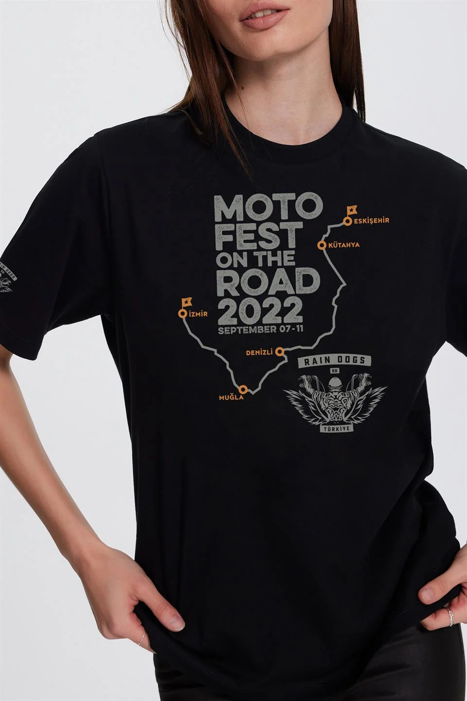 Moto Fest 2022 Siyah Kadın Tişört