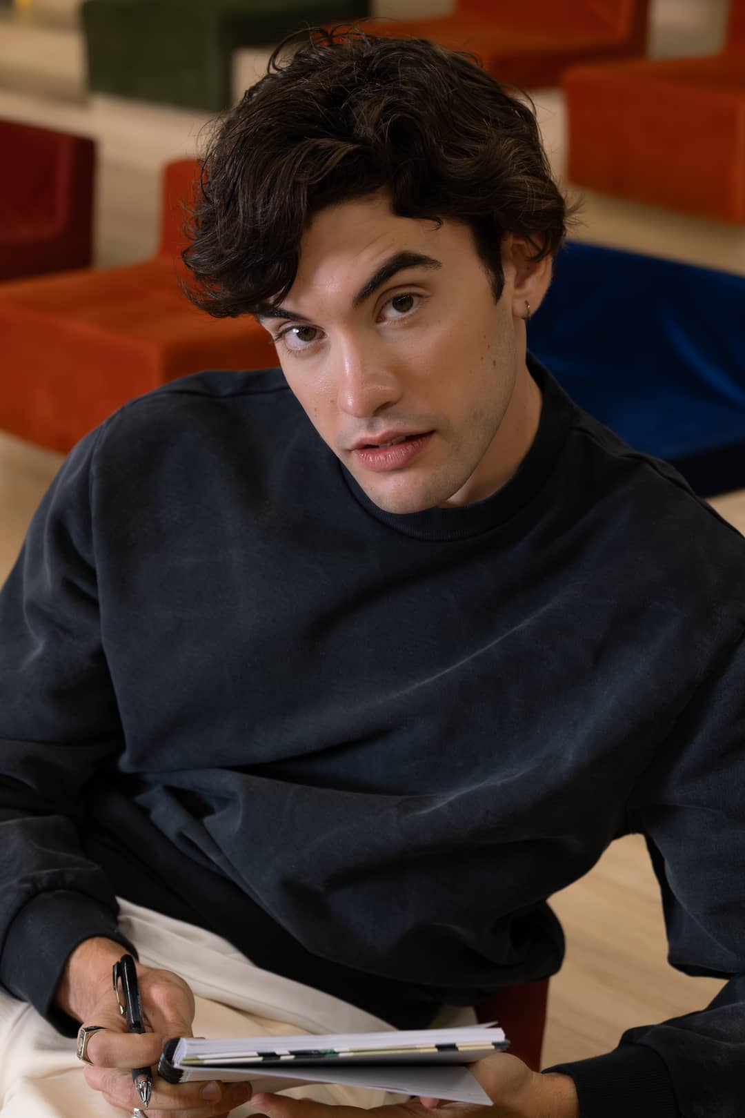Erkek Antrasit Yıkamalı Sweatshirt
