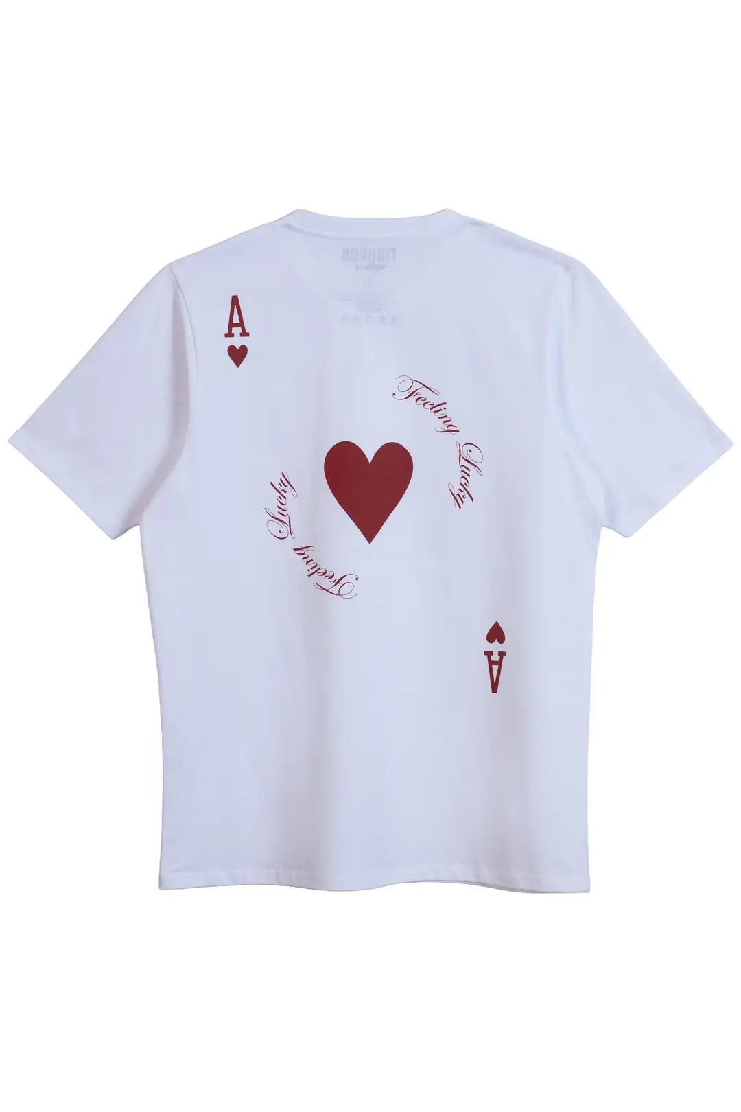 Erkek Beyaz Minimal Baskılı Regular Tişört