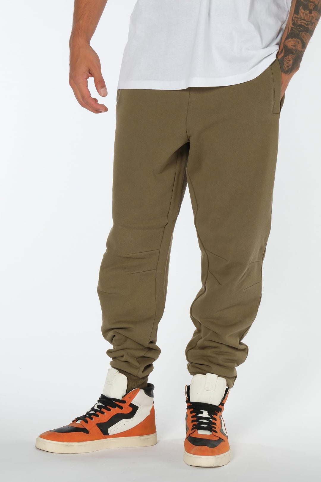 Haki Manşetli Jogger
