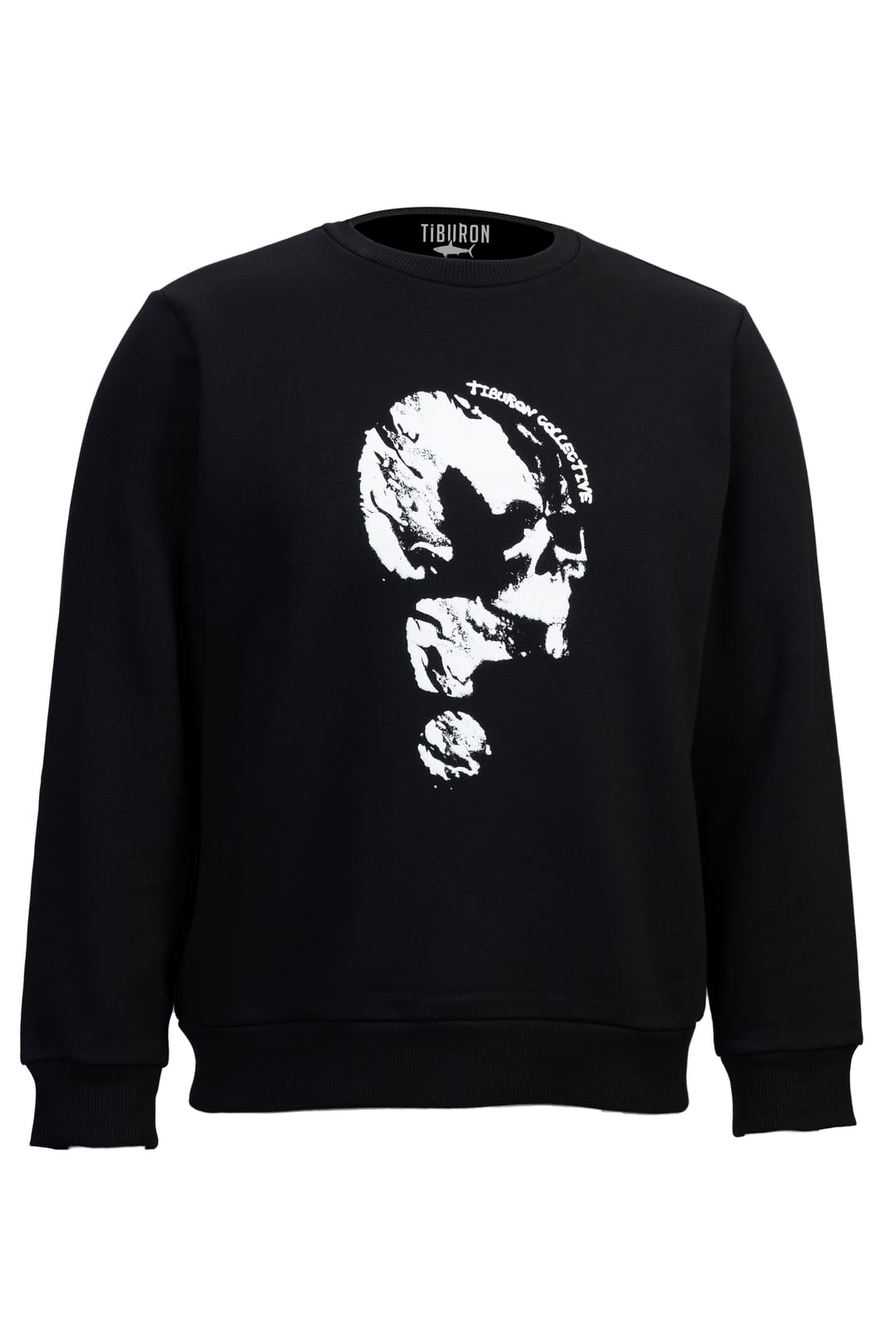 Kabartma Baskılı Siyah Erkek Sweatshirt