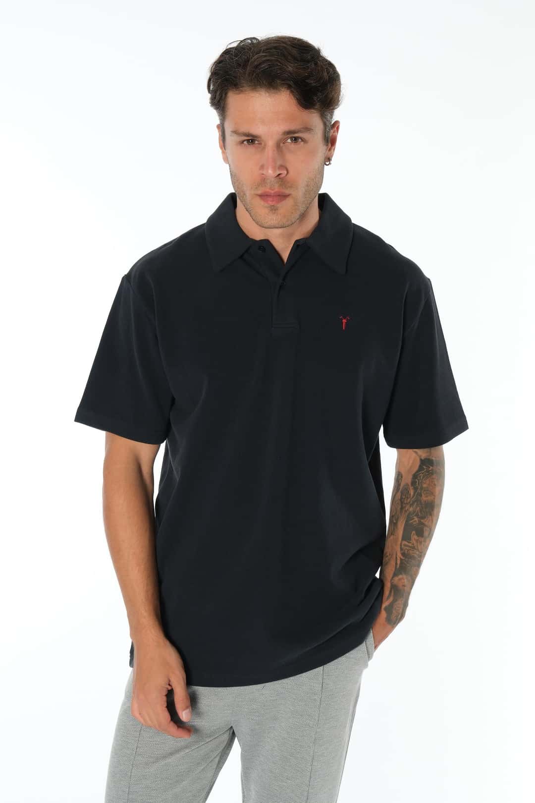 Lacivert Polo Yaka Tshirt