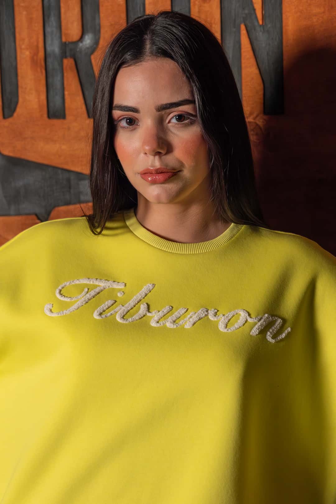 Tiburon Nakışlı Sarı Sweatshirt