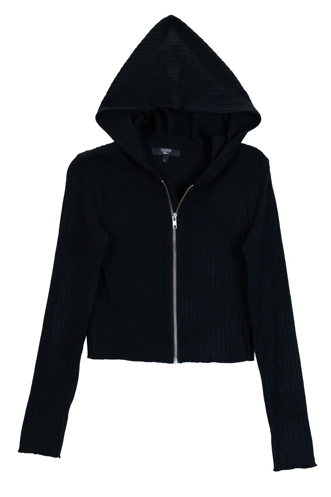 Kadın Siyah Kapüşonlu Hırka