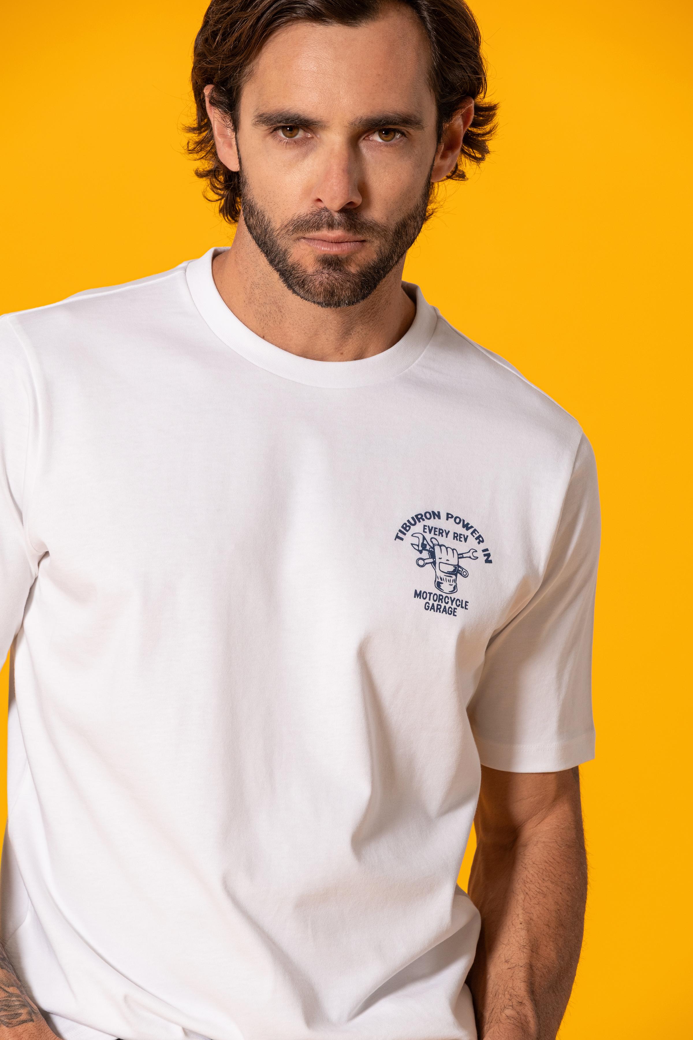 Minimal Baskılı Beyaz Regular Tişört