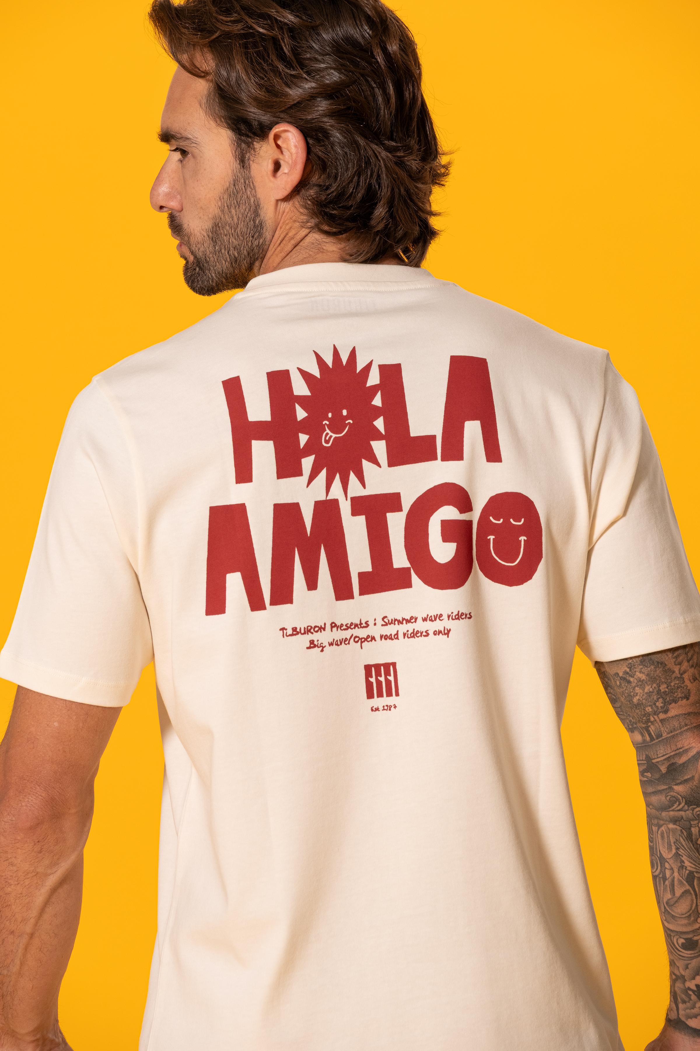 Slogan Baskılı Ekru Regular Tişört