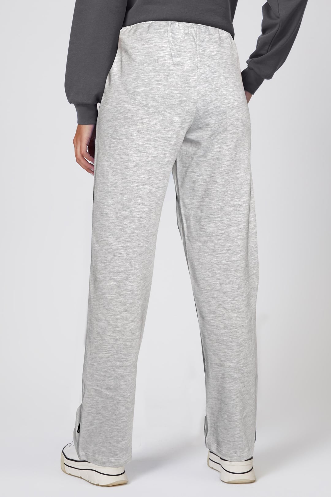 Kadın Düz Paça Melanj Jogger Pantolon