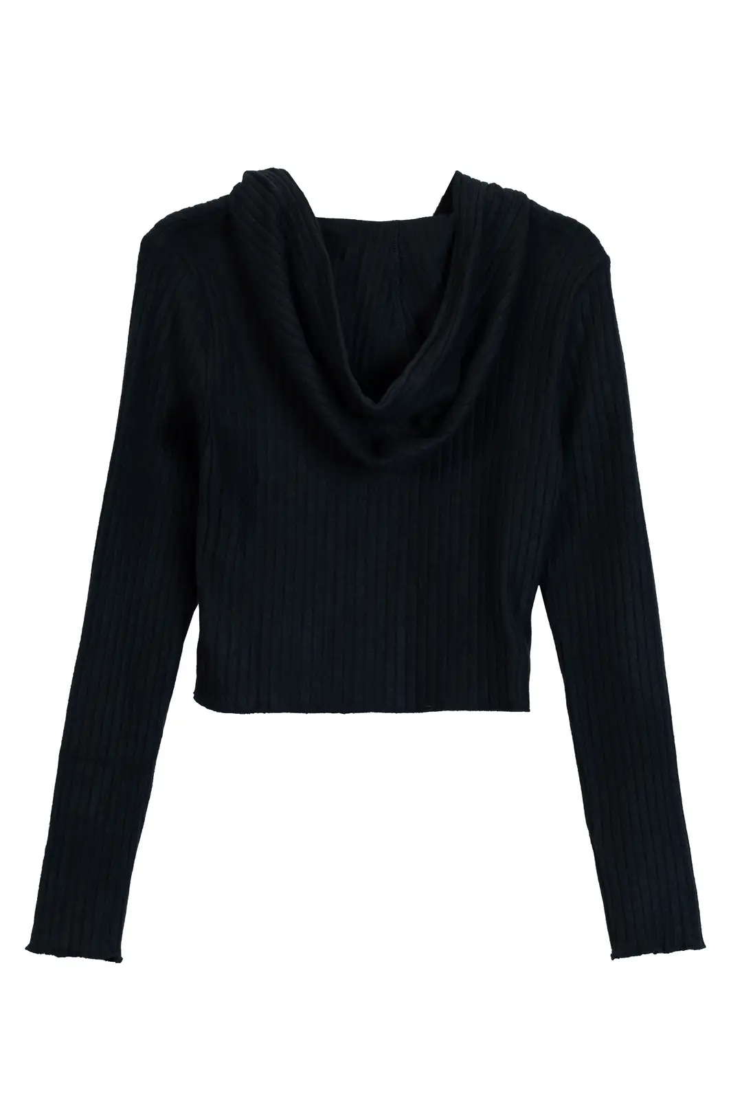 Kadın Siyah Kapüşonlu Hırka