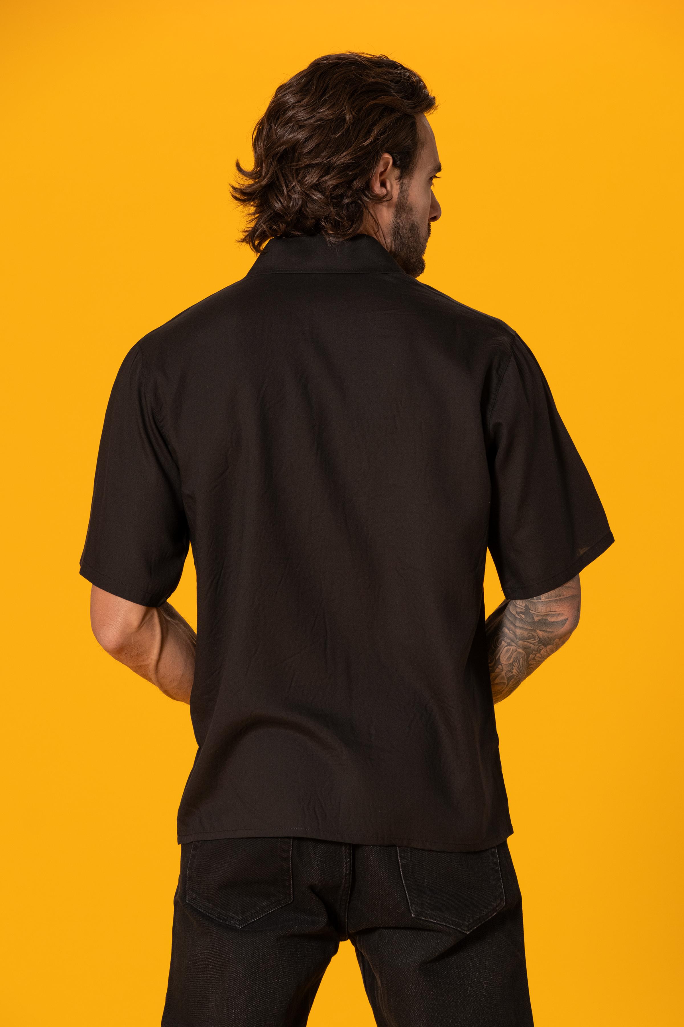 Nakış Detaylı Tencel Kısa Kollu Gömlek