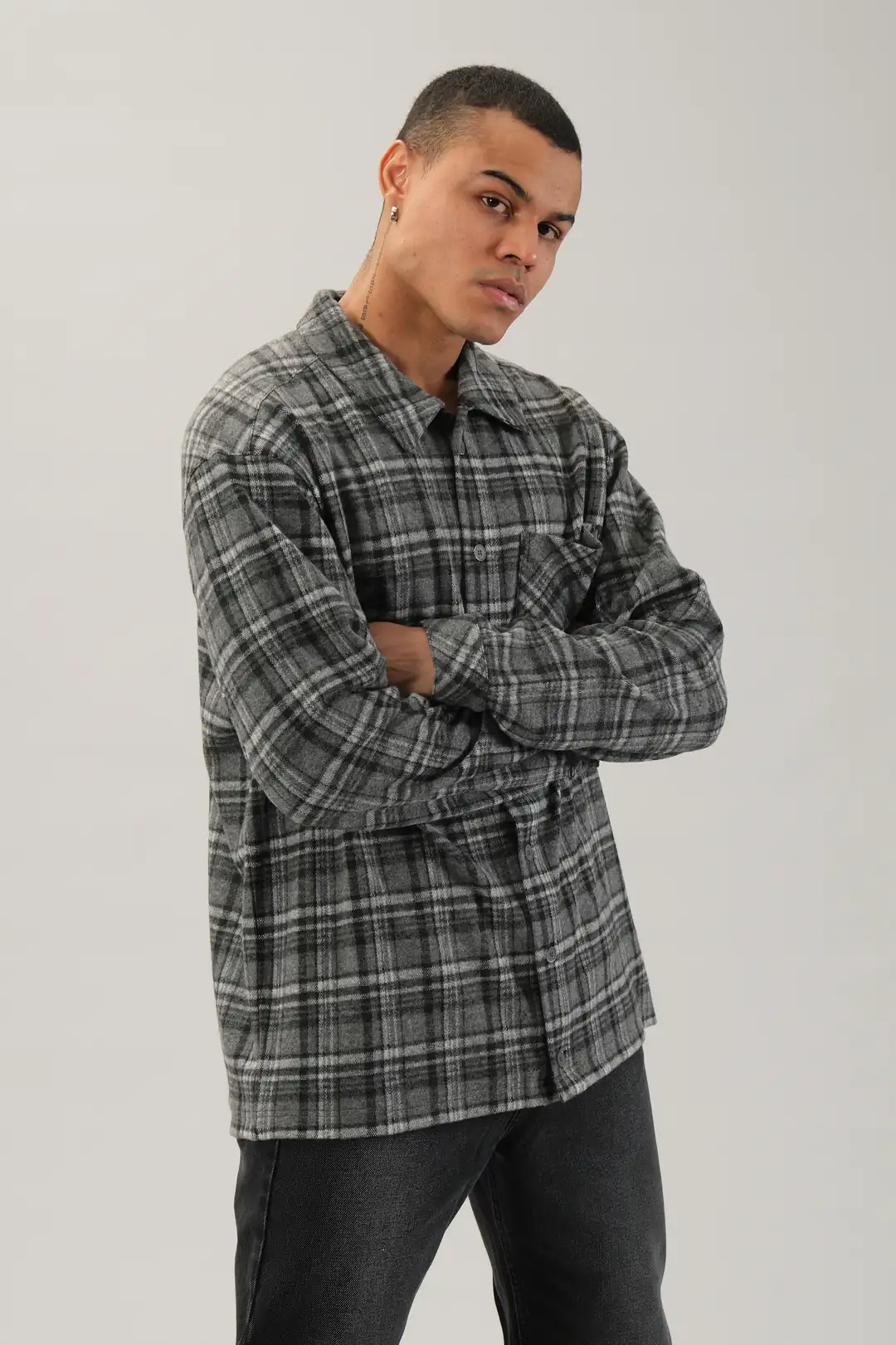 Antrasit Ekoseli Oduncu Gömlek