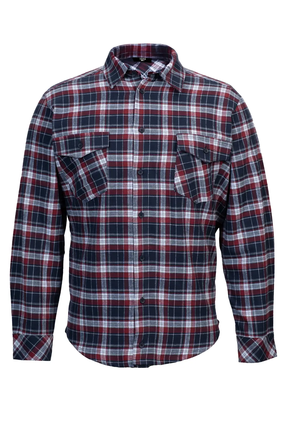 Lacivert Ekose Desenli Uzun Kollu Erkek Gömlek