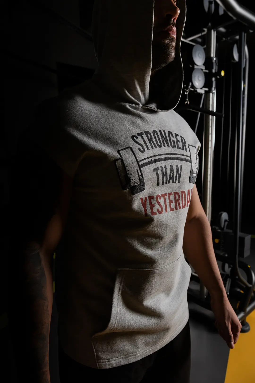 Baskılı Kapüşonlu Grimelanj Kolsuz Sweatshirt