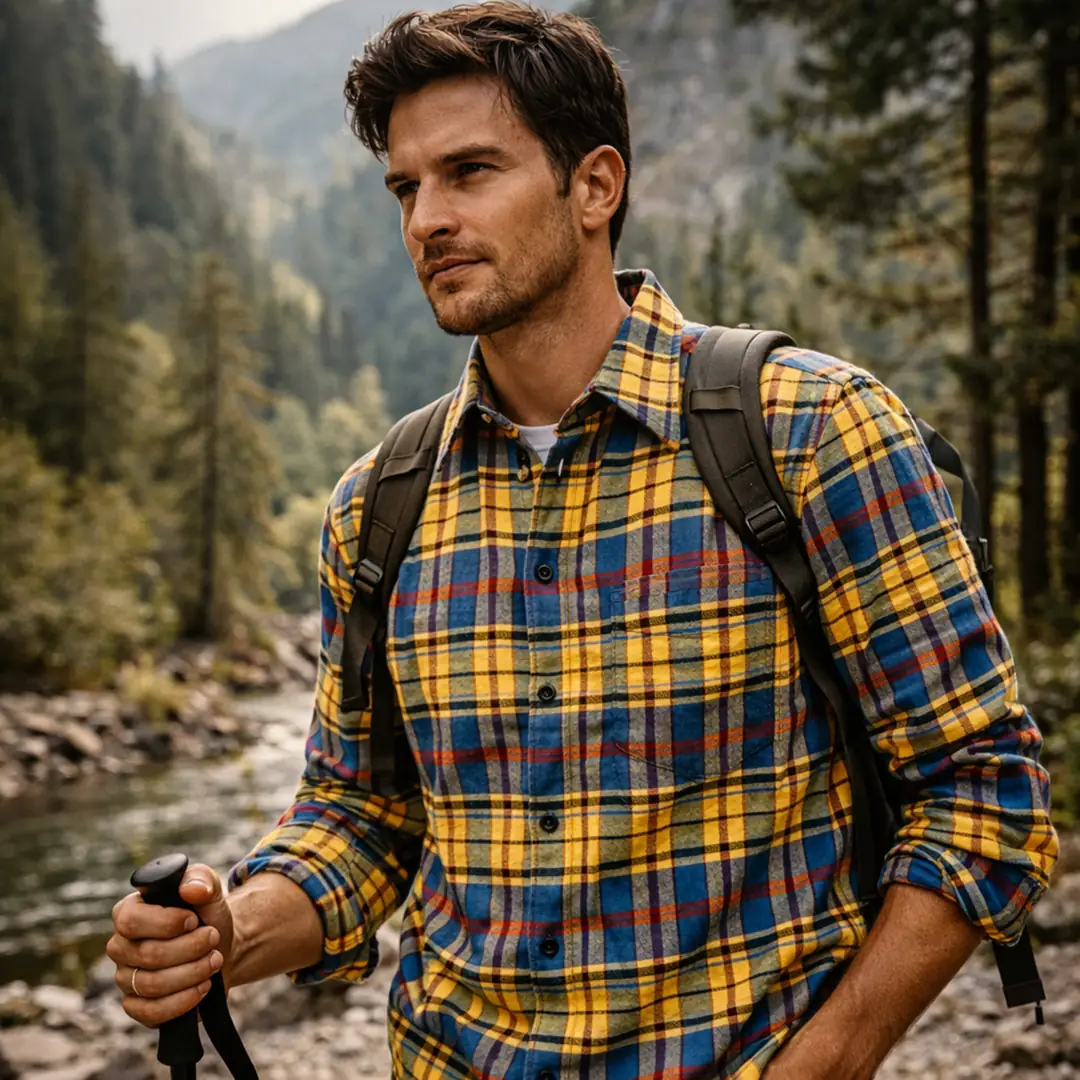 Sarı Ekoseli Oduncu Gömlek