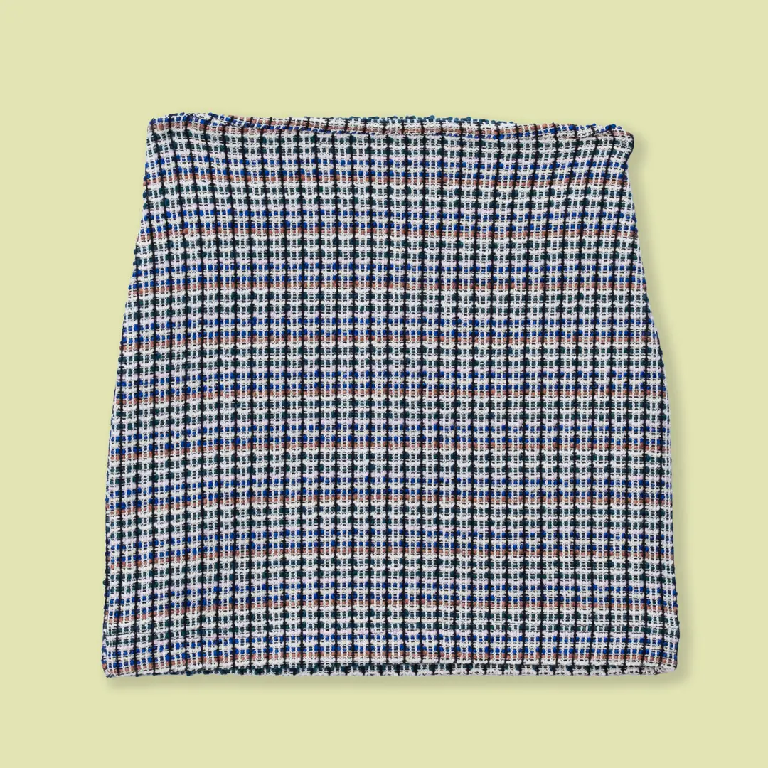 Dokulu Desenli Mini Etek