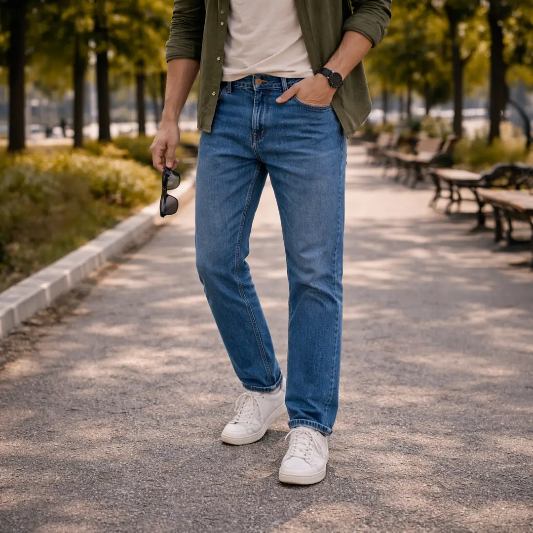 Lacivert Normal Bel Erkek Kot Pantolon