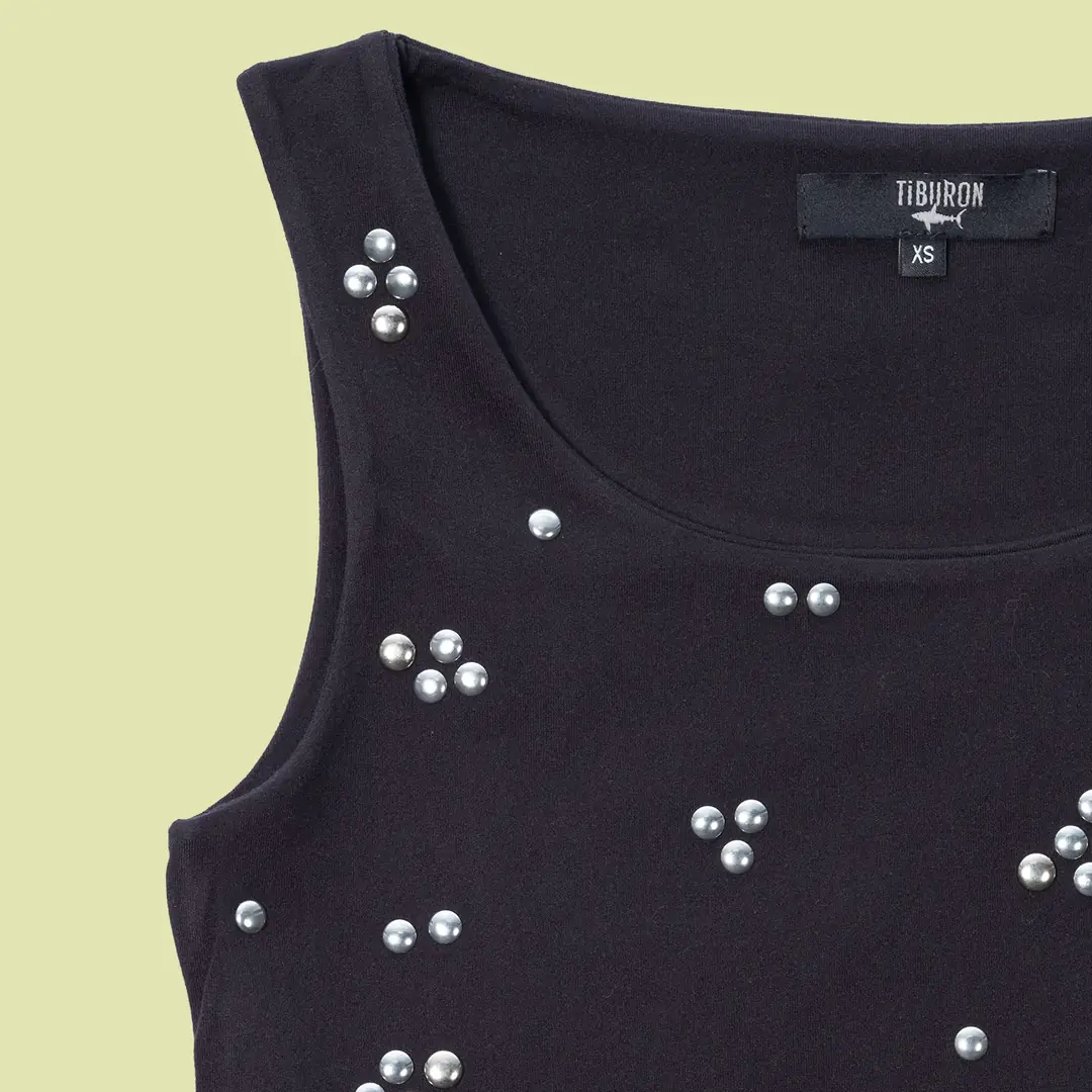 Troklu Kadın Siyah Atlet