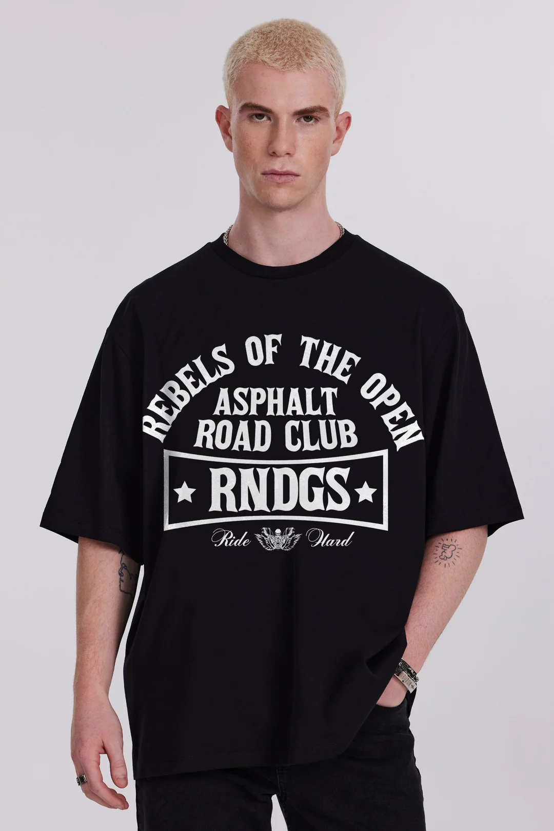 Rain Dogs Kulüp Baskılı Siyah Erkek Tişört