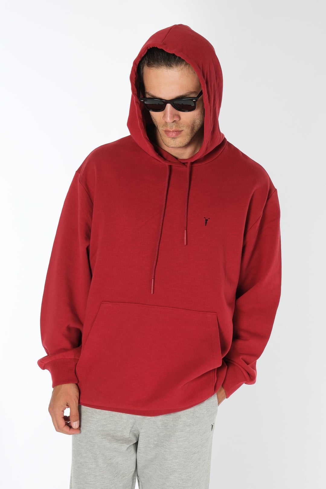 Kapüşonlu Kırmızı Hoodie