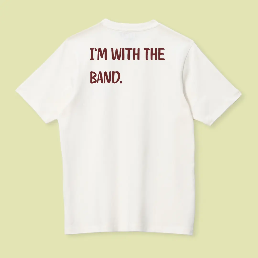 Kadın Sırt Baskılı Ekru Regular Tişört