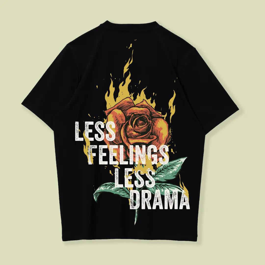 Kadın Renkli Baskılı Siyah Regular Tişört