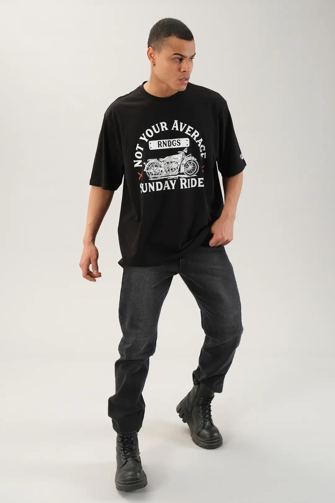 Rain Dogs Tasarım Baskılı Siyah Tişört