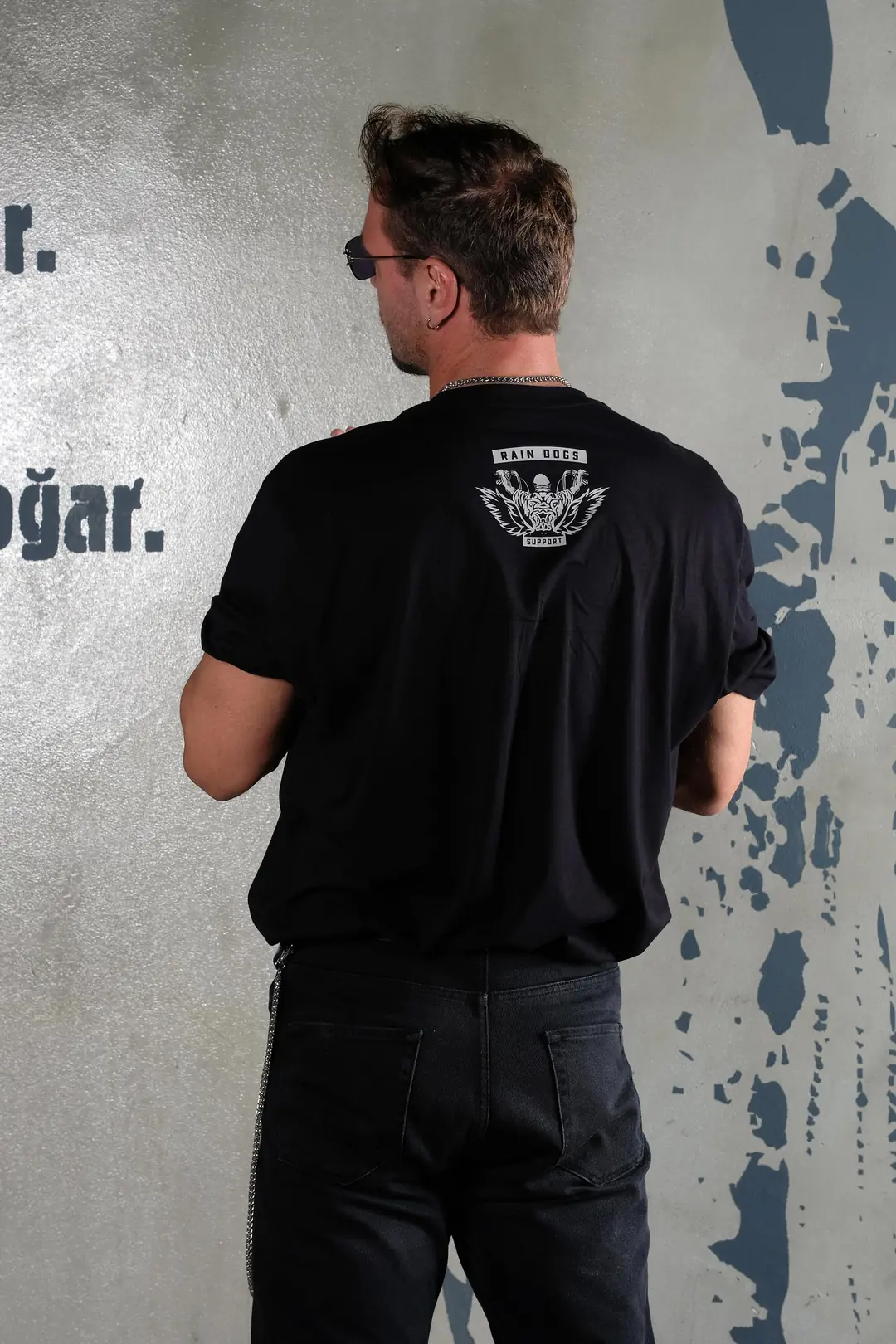 Sürücü Baskılı Oversize Tişört