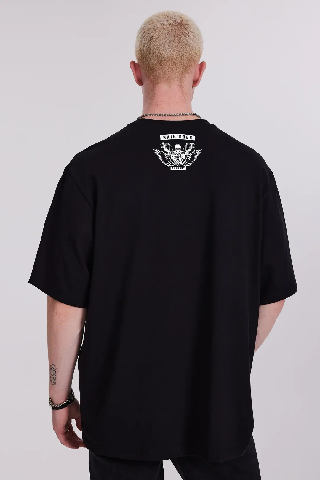 Rain Dogs Yazı Temalı Siyah Erkek Tişört