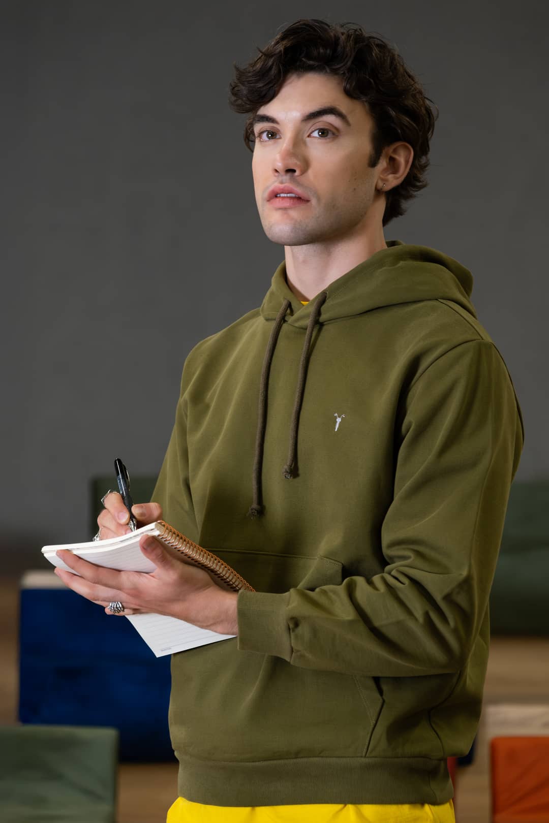 Kapüşonlu Regular Haki Hoodie