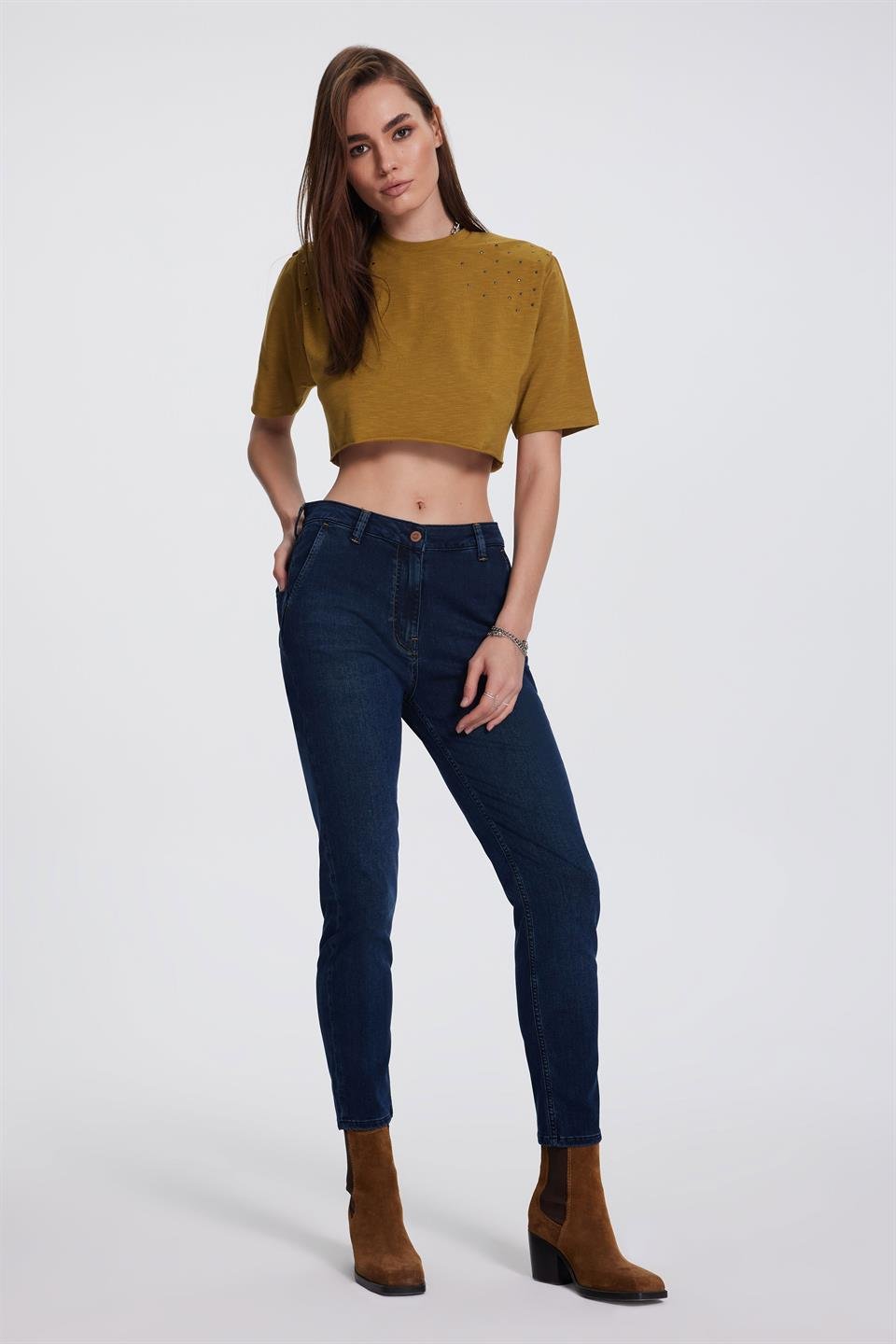 Lacivert Kadın Skinny Jean