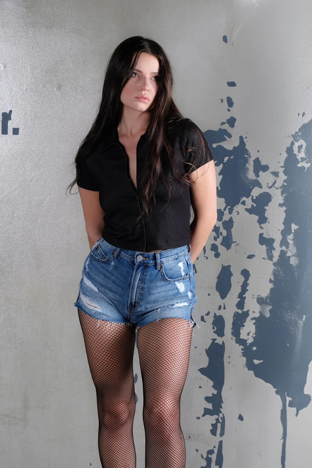 Kadın Siyah Modal Gömlek