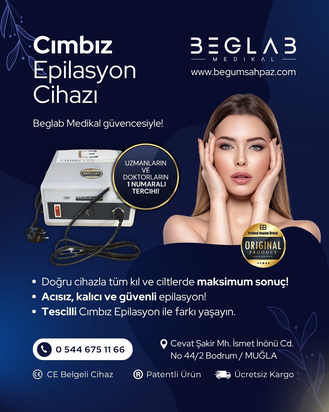 YENİ NESİL CIMBIZ EPİLASYON CİHAZI 2025- BEGLAB MEDİKAL