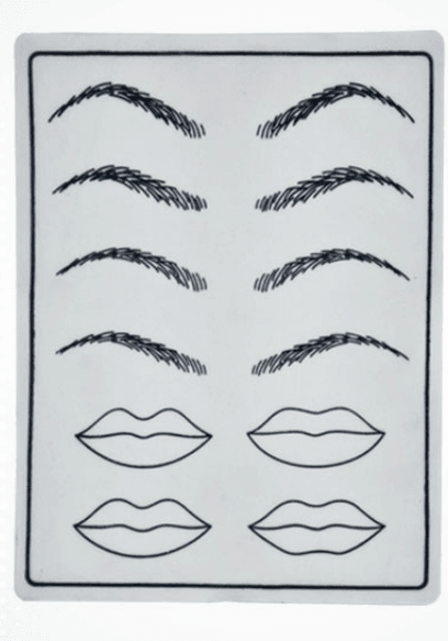 Kalıcı Makyaj Microblading Latex Suni Deri Çift Taraflı Kaş Ve Dudak Şekilli