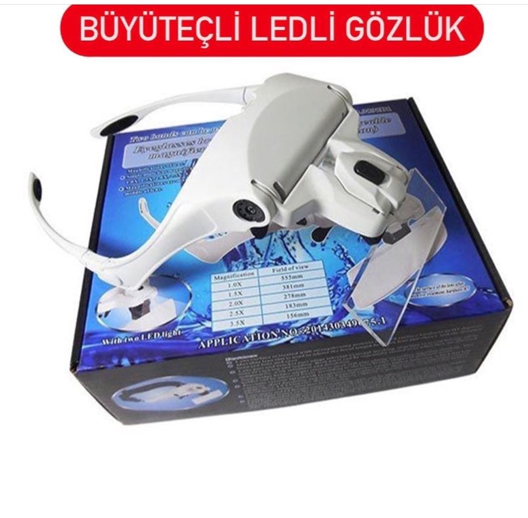 BÜYÜTEÇLİ GÖZLÜK LEDLİ İŞLEM GÖZLÜĞÜ