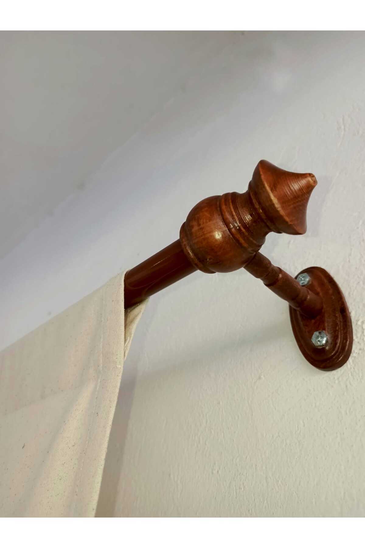 Etekucu Fırfırlı RUSTİK BORU Bej Vintage Keten Perde - Bağcık Hediyeli - (EN X BOY)