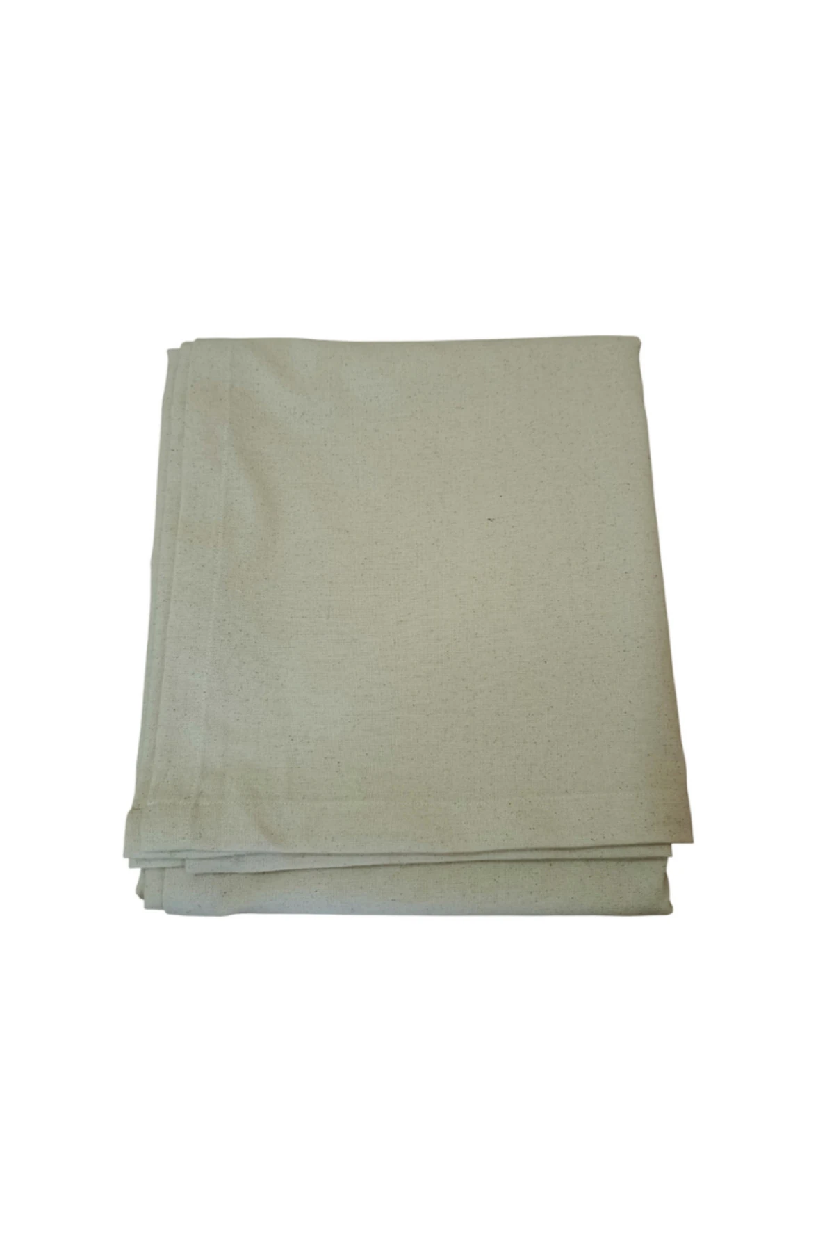 %100 Pamuk Bej Düz Vintage Masa Örtüsü