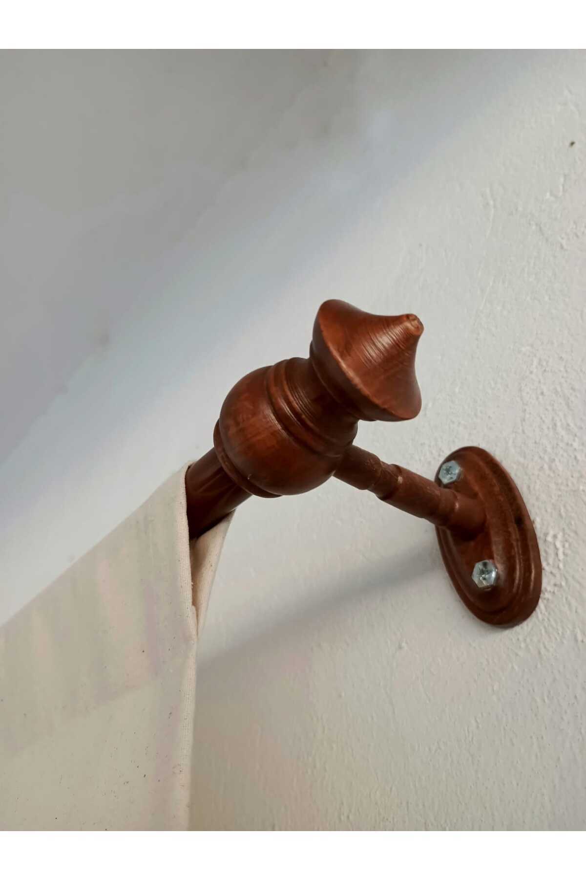 Düz Kenar RUSTİK BORU Bej Vintage Keten Perde - Bağcık Hediyeli - (EN X BOY)