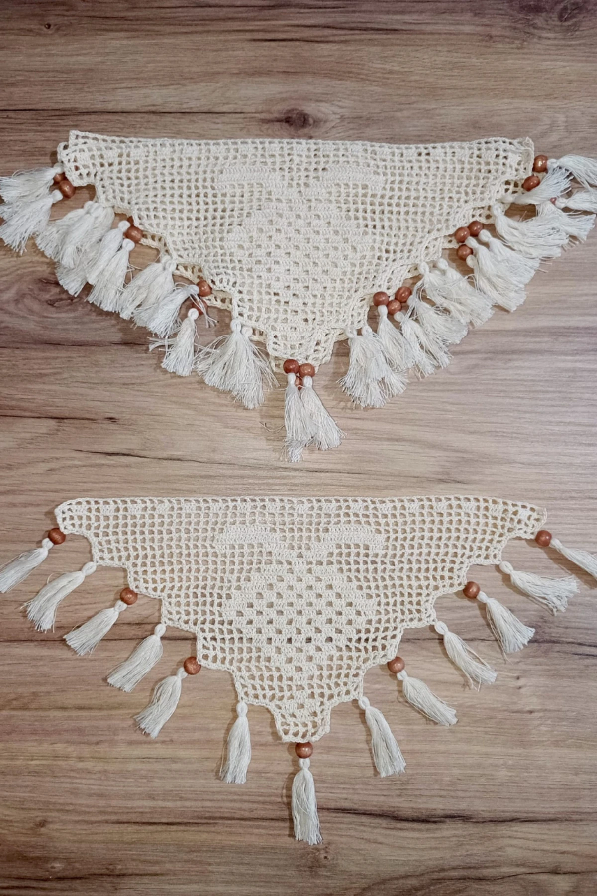 Buldan Makrome Detaylı Vintage Tül Perde (EN X BOY) - Pilesiz