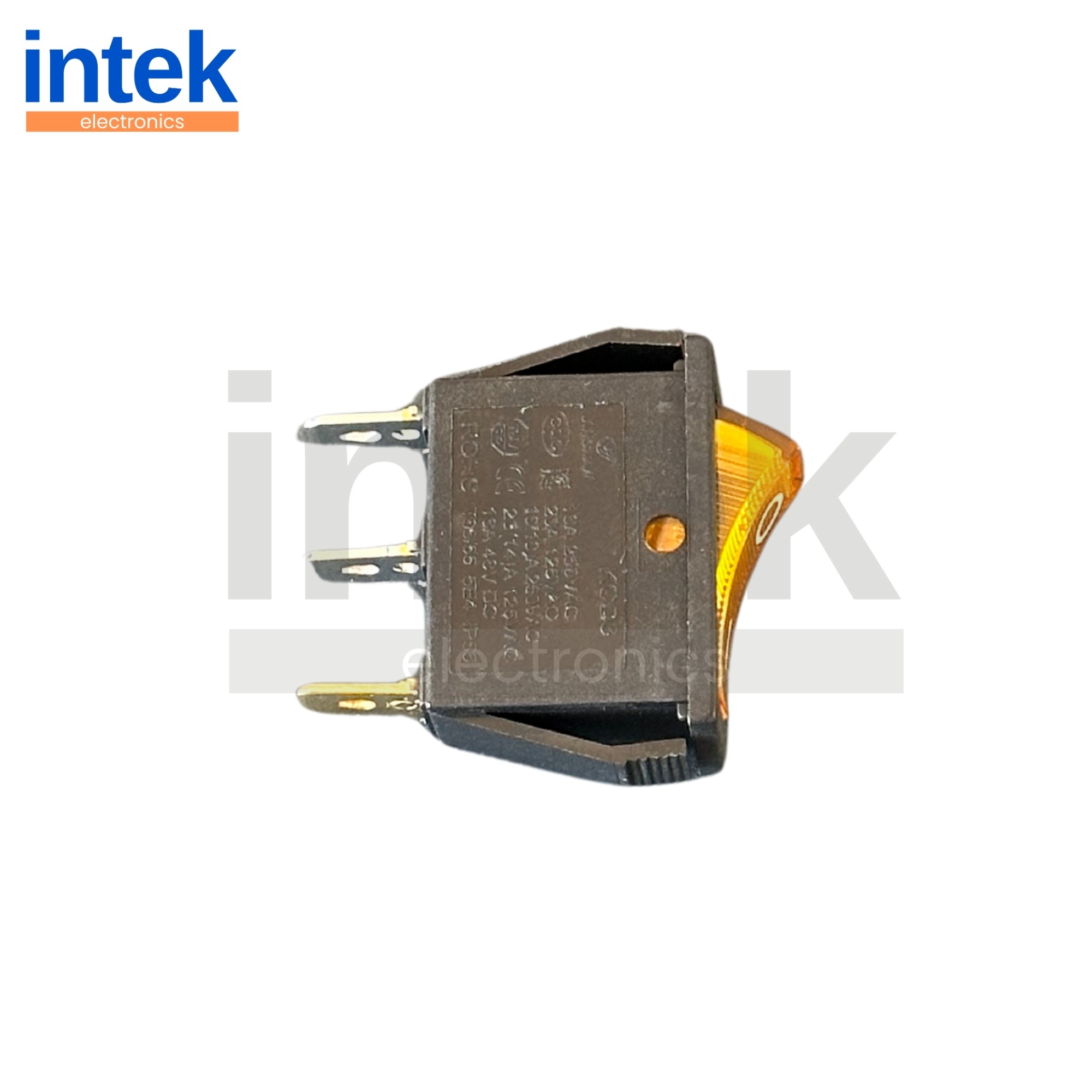 Tekli Dar Işıklı Rocker Anahtar (ON/OFF) – Sarı LED