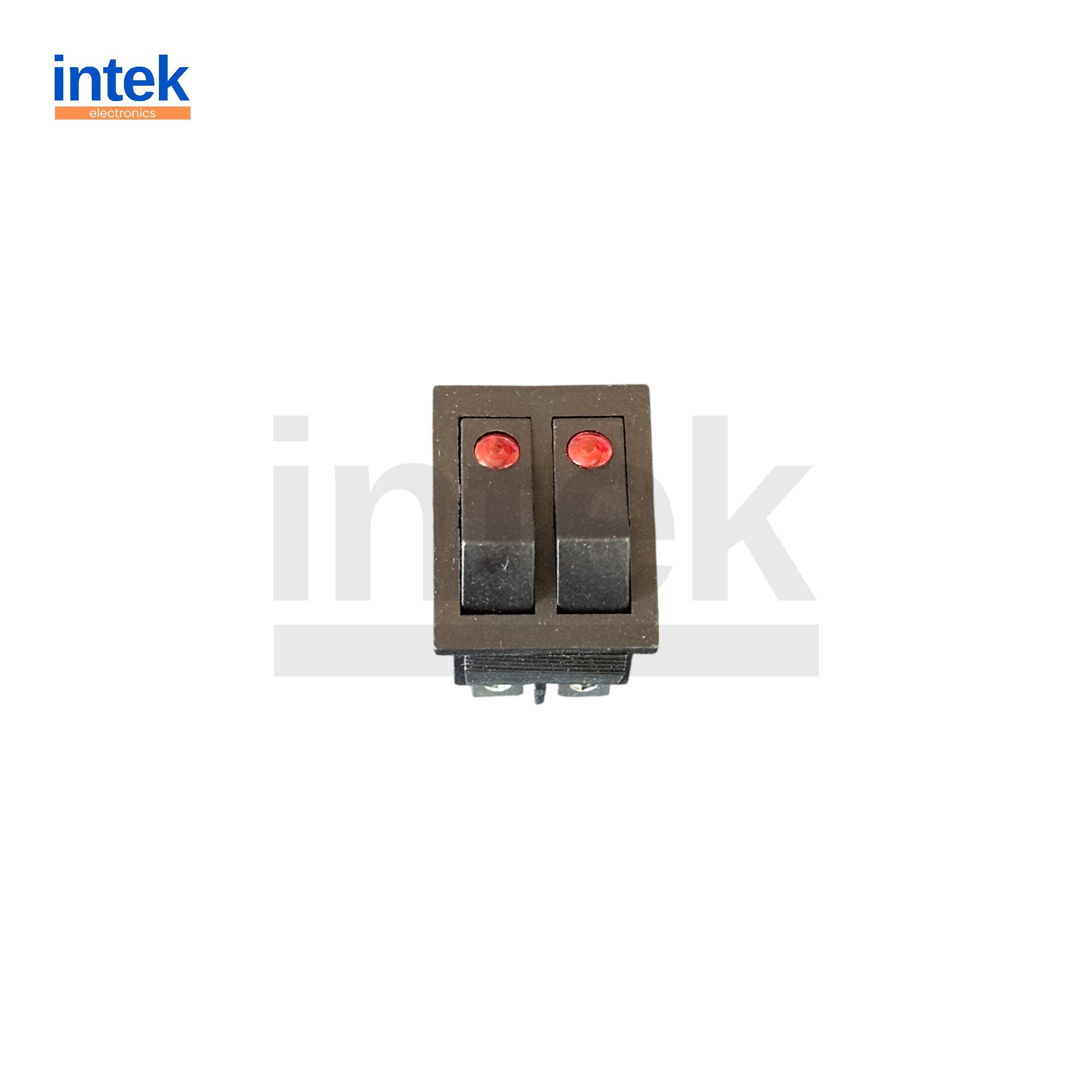 IN102 Çiftli Işıklı Rocker Anahtar (ON/OFF) – Kırmızı LED