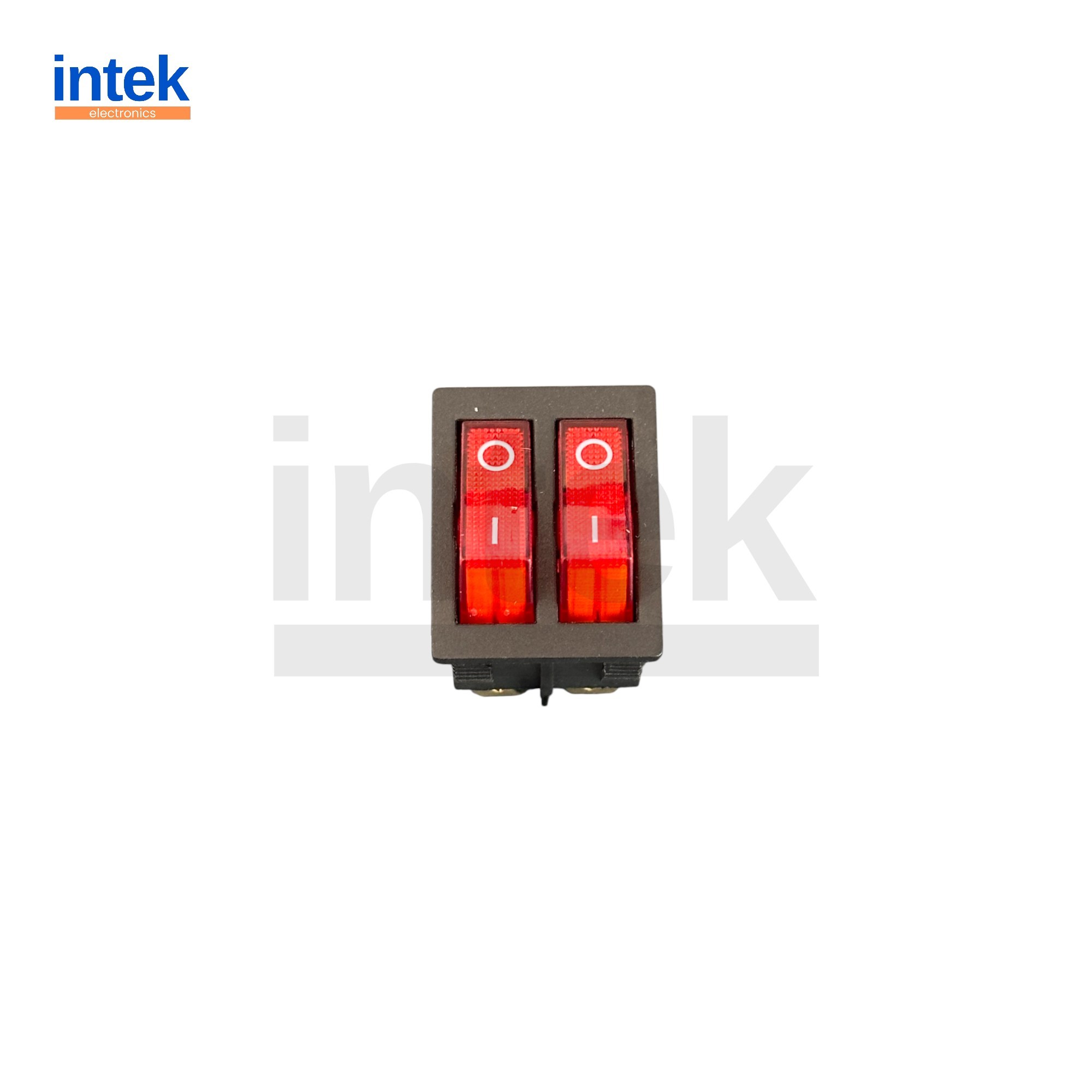 IN101 Çiftli Işıklı Anahtar (Kırmızı) 6P