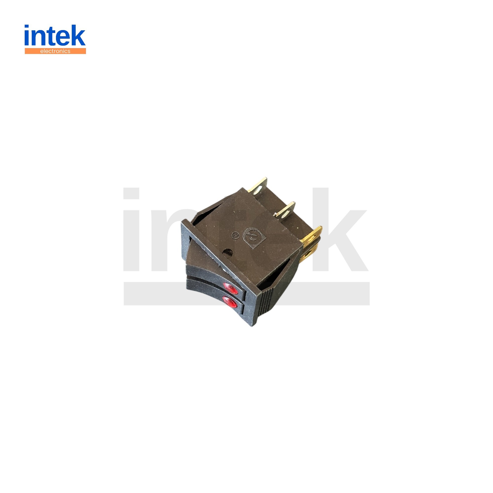 IN102 Çiftli Işıklı Rocker Anahtar (ON/OFF) – Kırmızı LED