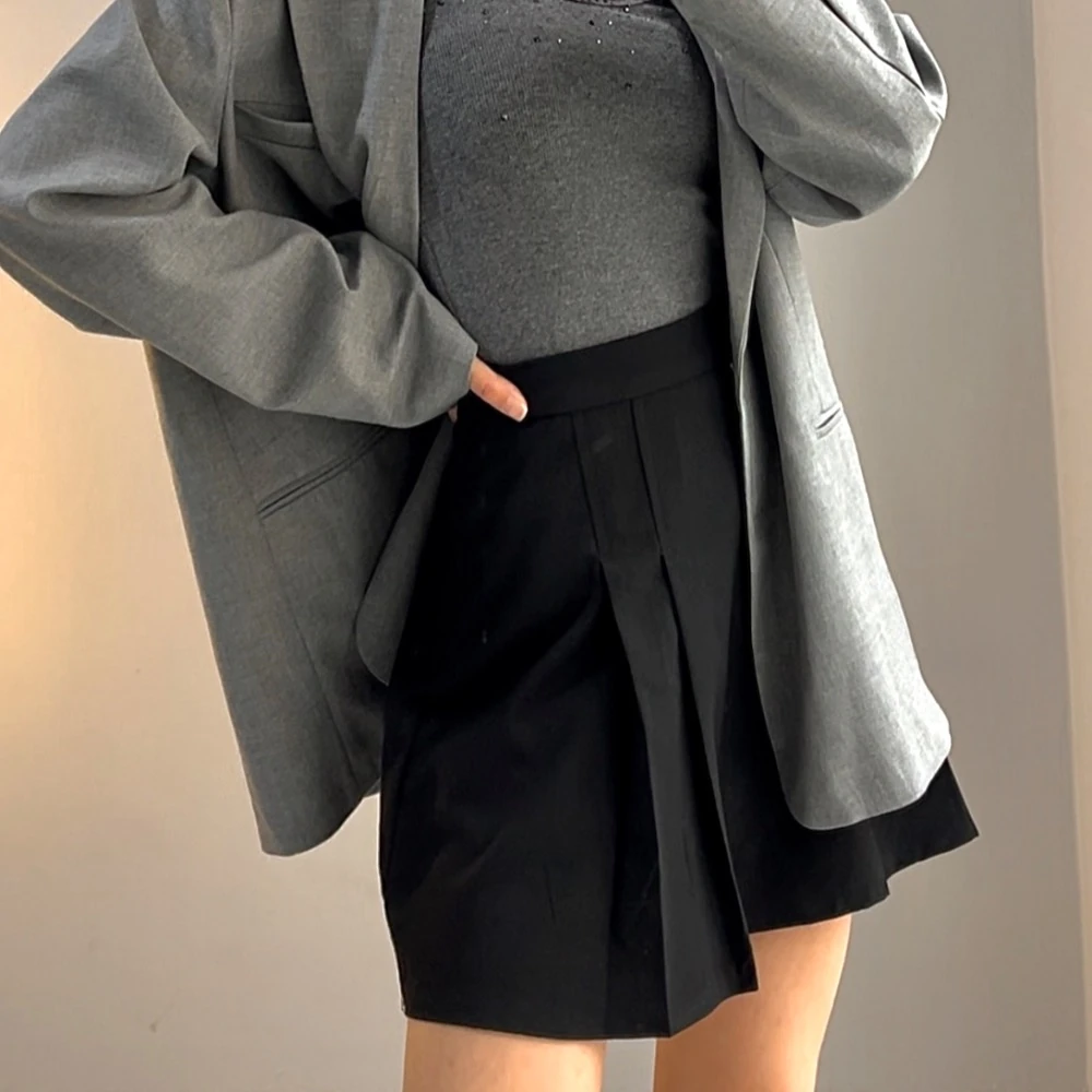 Fermuarlı Etek - Siyah